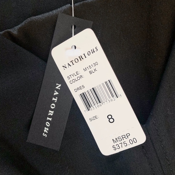 NATORIOUS Designer- Black Dress👗🖤 - Size 8 - (RN 89782) **NEW WITH TAGS🏷️🔖** - Picture 4 of 10